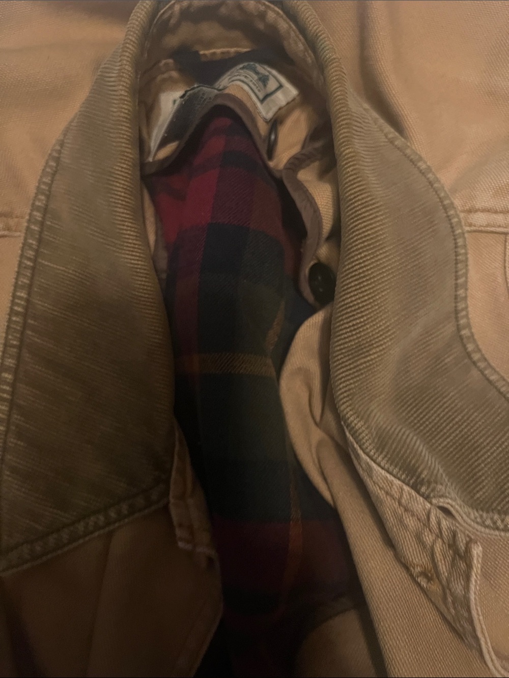 L.L. Bean Men’s Tan Barn Coat - Picture 6 of 6